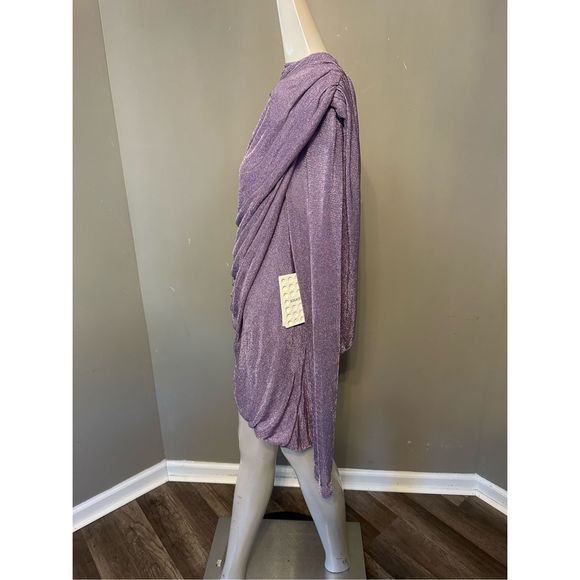 NWT KHAITE Taiden Draped Mini Dress Size L $1980 - Picture 6 of 12